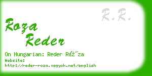 roza reder business card